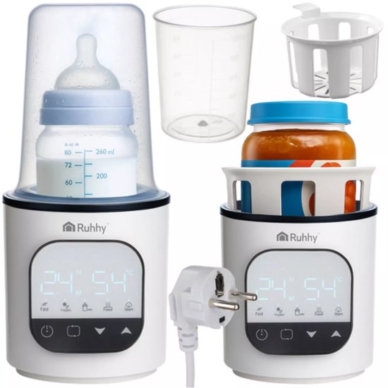 Ruhhy 5-in-1 Flessenwarmer – Sterilisator & Verwarming, Ontdooien & Meer