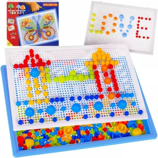Ruhhy Kruzzel Paddestoel Puzzel: Creatief Leren met 296 Kleurrijke Pinnen van Ruhhy