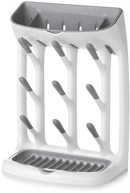 Ruimtebesparend droogrek - Flessen Droogrek - Flessenrek - Babyflesafvoer - Wit flessenrek - Wit plastic afvoer - Flessenrek - Plastic van Merkloos