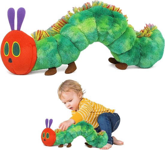Rups knuffel - Zacht speelgoed - Kind vermaak - Geïnspireerd op boek - 25 cm - Groen