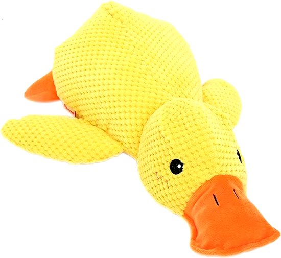 Rustgevende Eend voor uw Hond - Hondenknuffel - Knuffel - Rustgevend Speelgoed - Kalmerend voor drukke Honden - Relax - Ontspanning voor uw huisdier - Eendenknuffel - Middel/Kleine honden van DogComets