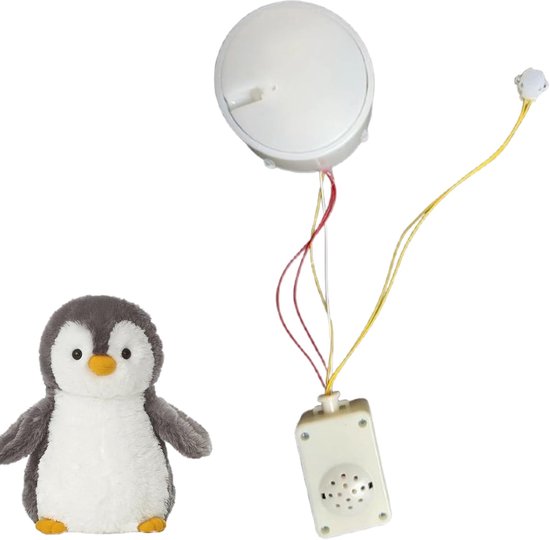 Rustgevende Knuffel - Ademende Pop - Baby Slaap - Hartslag Geluid - 8cm Diameter