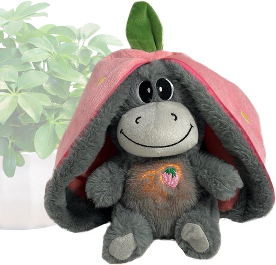 Rustgevende Slaapknuffel Ezel met Ademhaling, Muziek en Lichteffecten voor Baby's van Merkloos