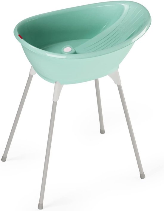 RUX® Baby Badje Met Standaard - Babybadje - Inklapbaar Bad - Bad Baby - Zitbad - Opvouwbaar Bad Kinderen - Baby badje - Bath Bucket - Opvouwbaar bad baby - Babybadset - Licht Blauw - 28cm x 64cm x 25cm van Merkloos