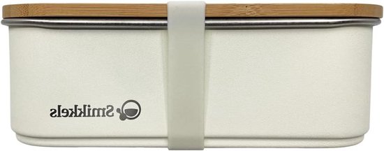 RVS Lunchbox - Broodtrommel - 900ml - Duurzaam - Zacht wit - Lunchbox voor kinderen, broodtrommel kind
