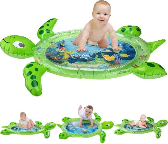 RX Goods Baby Opblaasbare Waterspeelmat Schildpad Speelgoed – Spelen met water - Speelkleed & Aquamat van RX Goods