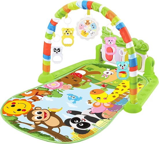 RyC Stock baby piano gym - groen | Baby Gym Play Mat | Baby Speelmat Piano Gym | Play Piano Gym with Tummy Time Activity Mat | Musical Activity Center for Infants Toddlers van RyC Stock