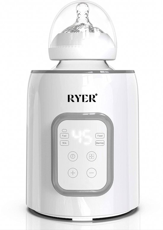 RYER Flessenwarmer 5 in 1 - LCD Scherm - Geschikt voor alle Babyflessen van RYER