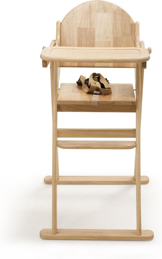 Safetots Deluxe Opklapbare Houten Kinderstoel, Natuurlijk, Kinderstoel voor Baby's en Peuters, Voorgemonteerd, Stijlvol, Praktisch en Ruimtebesparend van Safetots