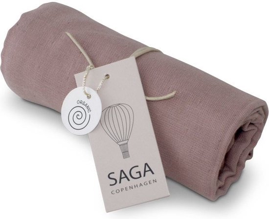 Saga Copenhagen | Hydrofiele Doek Hula Swaddle 100x100cm Mauve van Saga Copenhagen