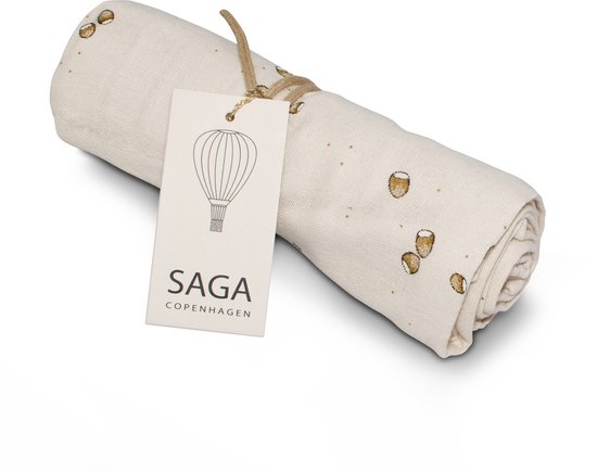 Saga Copenhagen | Hydrofiele doek / luier  | 70 x 70 cm | 100% bio katoen | Hazelnuts van SAGA