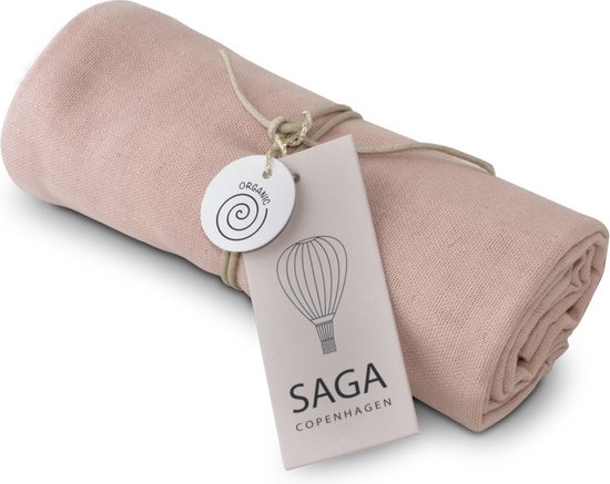 Saga Copenhagen | Hydrofiele doek / luier  | 70 x 70 cm | 100% bio katoen | Misty Rose van SAGA