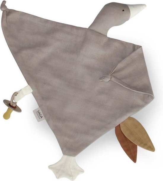 Saga Copenhagen - Knuffeldoekje Bliki - Fopspeendoekje - Dove Grijs - 44x46cm - Organisch Katoen van SAGA