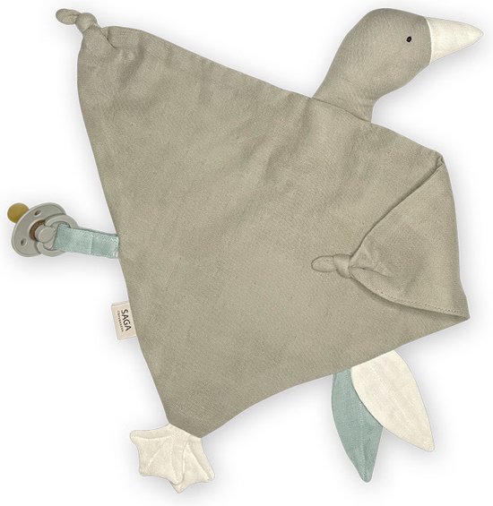 Saga Copenhagen - Knuffeldoekje Bliki - Fopspeendoekje - Green Tea - 44x46cm - Organisch Katoen van SAGA