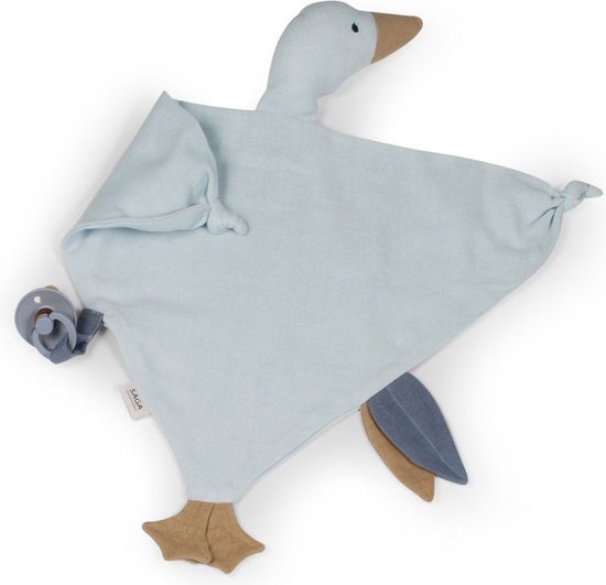 Saga Copenhagen - Knuffeldoekje Bliki - Fopspeendoekje - Ice Blue - 44x46cm - Organisch Katoen van SAGA