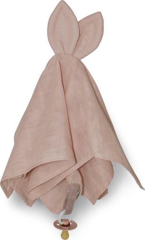 Saga Copenhagen - Knuffeldoekje - Fopspeendoekje - Konijn - Snoppa Misty Rose - 40x40cm - Organisch katoen van SAGA