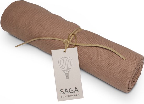 Saga Copenhagen | Swaddle / Hydrofiele Doek Hula | 100 x 100 cm | 100% bio katoen | Latte van SAGA