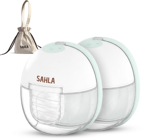 SAHLA Draadloze Dubbele Borstkolf – Verwarmde Borstschilden (38°C) – Fluisterstil <45 dB – Handsfree & Draagbaar – BPA-Vrij – Comfort