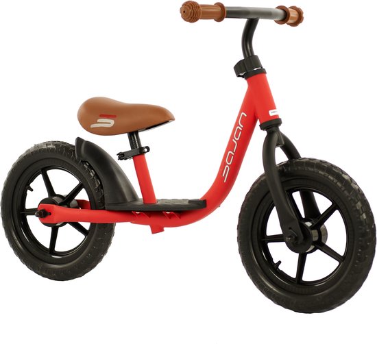 Sajan Loopfiets - Balance Bike - Jongens en Meisjes - Loopfiets 2 Jaar - Buitenspeelgoed - Mat-Rood van Sajan