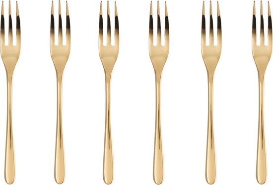 Sambonet Gebaksvorkjes Taste Goud 6 Stuks van Sambonet