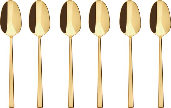 Sambonet Koffielepels Rock Goud 6 Stuks