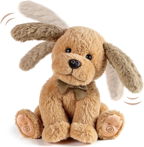 Sander Shop Elektronisch Pluche Speelgoed Hond voor Kinderen, Zacht Elektronisch Huisdier Uitwaaierende Oren Zingen, Herhaal Wat Je Zeggen Interactief Pluche Speelgoed Hond voor Kinderen 3 4 5 6 7+ Jaar