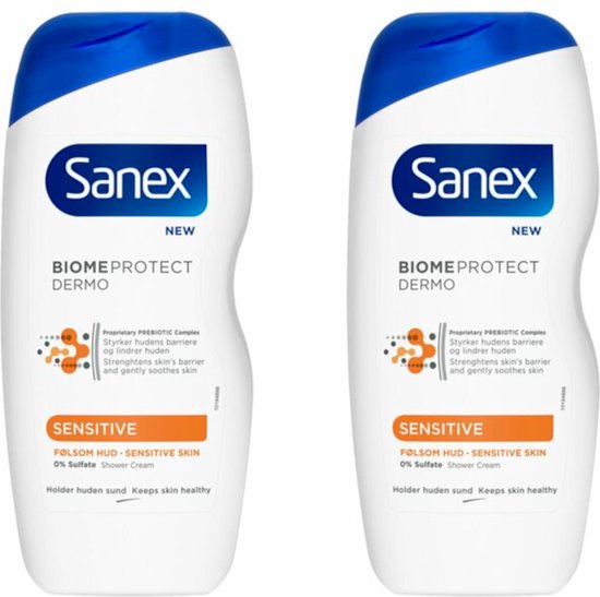 Sanex Showergel - Dermo Sensitive - Voordeelverpakking 2 x 500 ml van Sanex.