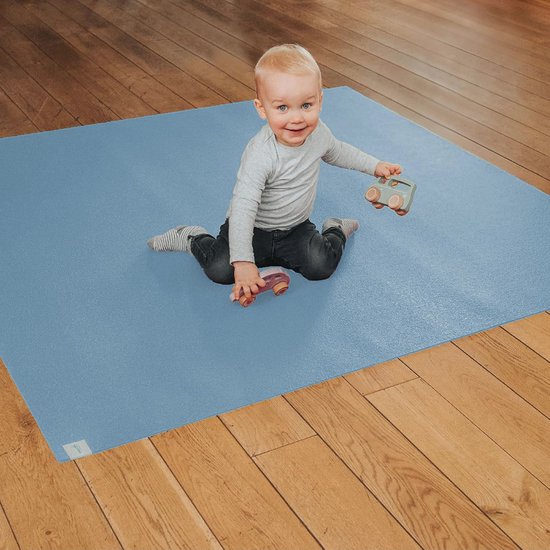 Sanosoft® Kruipmat, gemaakt in Duitsland, Öko-Tex, anti-slip, 120 x 140 cm, lichtblauw