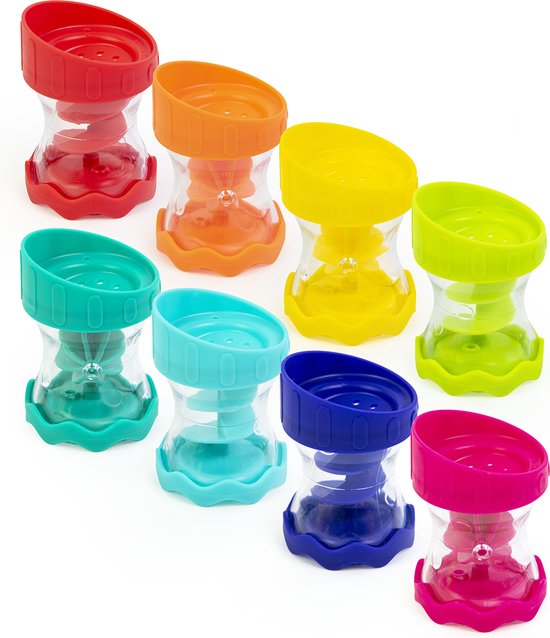 Sassy - Badspeeltje Baby en Peuter - Regenstaaf / Regenmaker - Waterdouche - Stapelbaar - Set van 8 stuks - Rain Barrels Connecting Tubes van Sassy