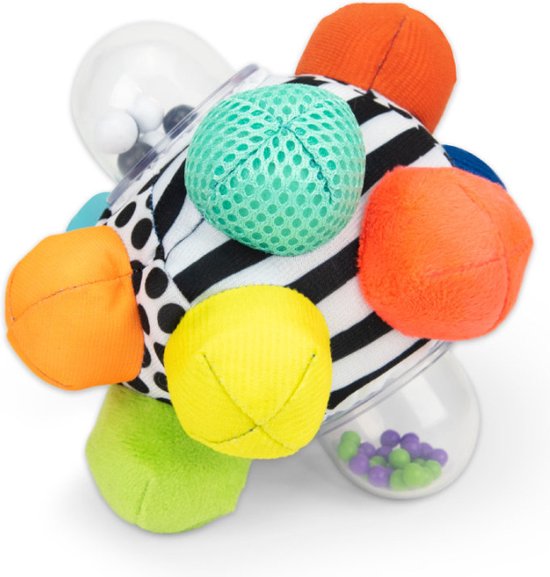 Sassy - Bal voor Baby en Peuter - Licht stuiterend - Grijpbare vorm - Ratelend geluid - Bumpy Ball van Sassy
