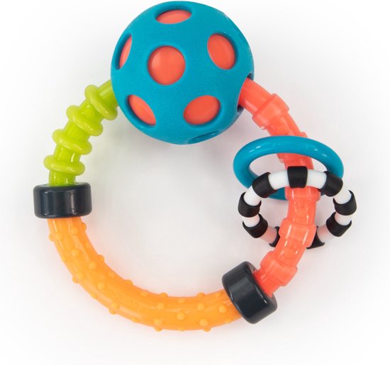 Sassy - Bijtring en rammelaar voor baby - Kleurrijk speelgoed - Bend & Flex Ring Rattle van Sassy