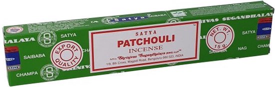 Satya - Nag Champa - Patchouli Incense - wierook stokjes - los pakje van 15 gram van Merkloos