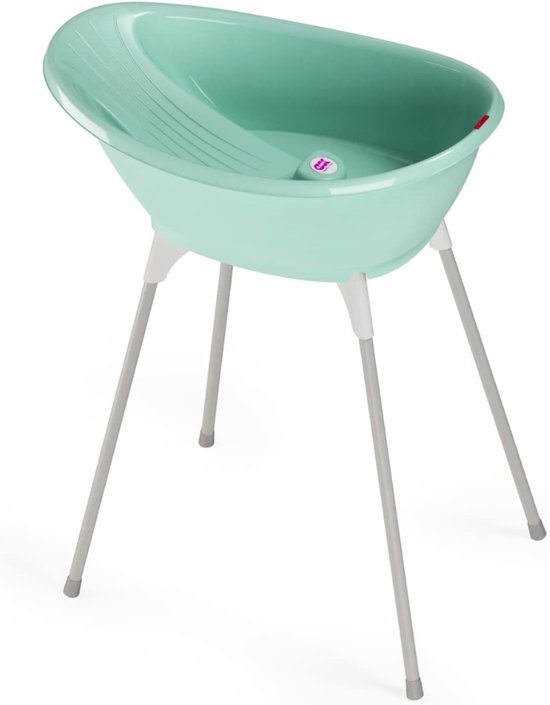SAVI® Baby badje met standaard - Baby badje - Babybadje met standaard - Kunststof - Lichtblauw - 79cm x 55cm x 100cm