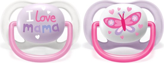 SCF080 / 02 Fopspeen ultra Air 0-6 Girl van Philips Avent