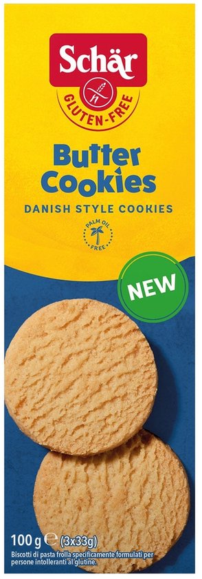 Schar Butter Cookies Glutenvrij 100GR van Merkloos