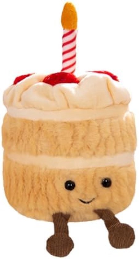 Schattig taart knuffelkussen - Zacht pluche decoratie voor binnenhuis van Merkloos