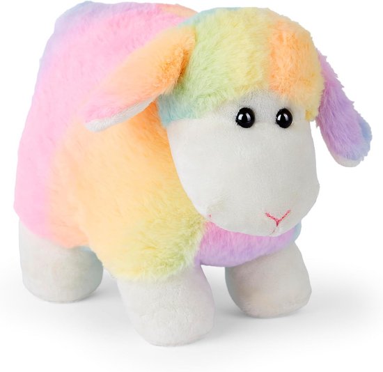 Schattige 25cm Rainbow Lam/Schaap Knuffel - Pluche Speelgoed voor Kinderen