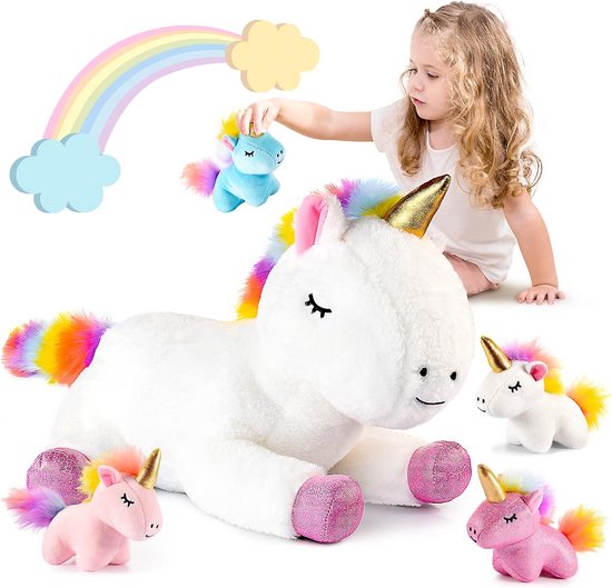 Schattige Eenhoorn Pluche Knuffel - 5-in-1 Speelgoed voor Meisjes van 2-8 Jaar - Perfect Cadeau voor Kinderen van Merkloos