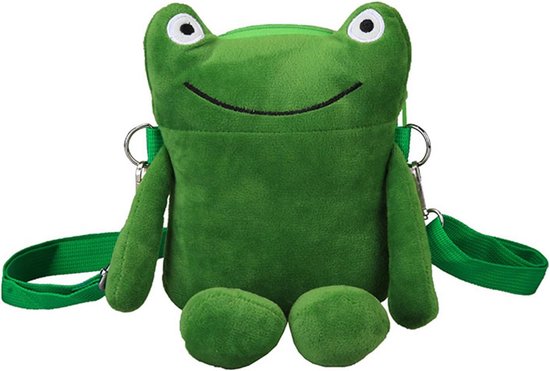 Schattige Mini Pluche Schoudertas Kikker - Uniek Cadeau voor Vrouwen voor Dagelijks Gebruik van Merkloos
