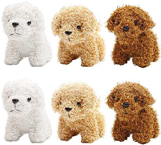 Schattige pluche knuffeldieren met sleutelhanger - 12 cm kleine pluche speeltjes voor kinderen van Merkloos