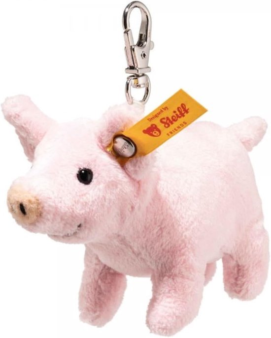 Schattige Roze Pluche Varken Geluksbrenger Sleutelhanger 9 cm - Knuffel Varkentje Cadeau van Merkloos