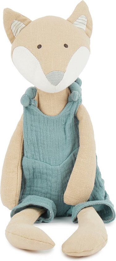 Schattige Vos Knuffel - Katoen en Linnen Metaal - 40 cm - Perfect voor Baby Jongen en Meisje