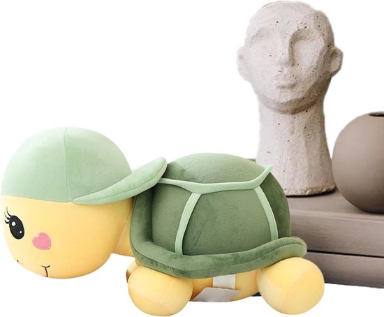 Schildpad Knuffel - Zeeschildpad Pluche - Reis Maatje - Huidvriendelijk Materiaal - 45 cm