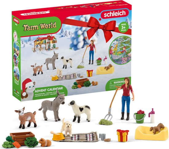 schleich FARM WORLD - Adventskalender FARM WORLD 2023 - Boerderijdieren - 98983 van Schleich