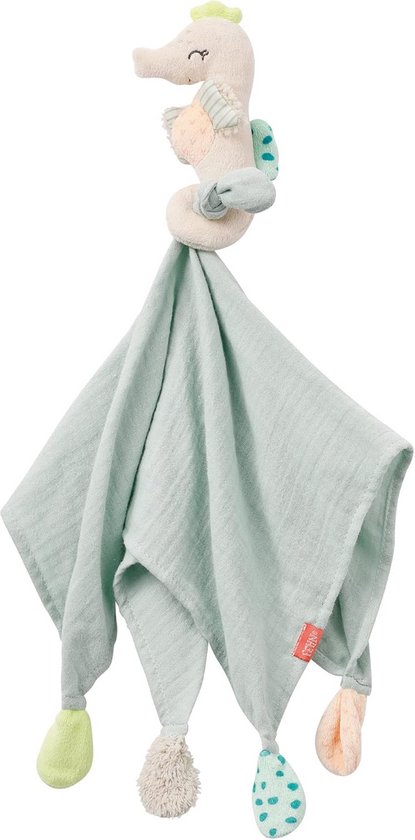 Schmusetuch zeepaardje – zacht knuffeltje met speelfiguur voor baby's vanaf 0 maanden, 42 cm