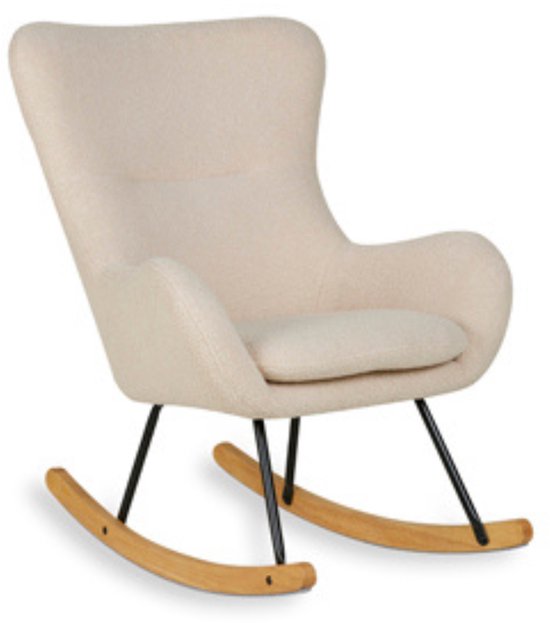 Schommelstoel Quax Basic Bouclé Sheep Beige van Merkloos