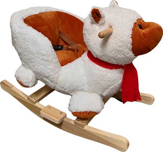 Schommelstoel - Schaap - Kinderen - Kind - Met geluid - Speelplezier - Kinderspeelgoed - Zacht - Degelijk - Veiligheidsgordel van SCH®