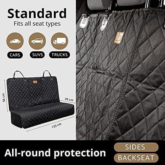 Schoon | en beschermdeken, hondendeken voor de achterbank, ideaal voor huisdieren, kinderzitjes, taxi, krasbestendig, bekleding bescherming voor bijna alle auto's en SUV's (universele maat) zwart - reisaccessoires van Schoon