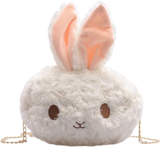 Schoudertas Pluche Konijn Knuffel Crossbody Tas voor Meisjes van Merkloos