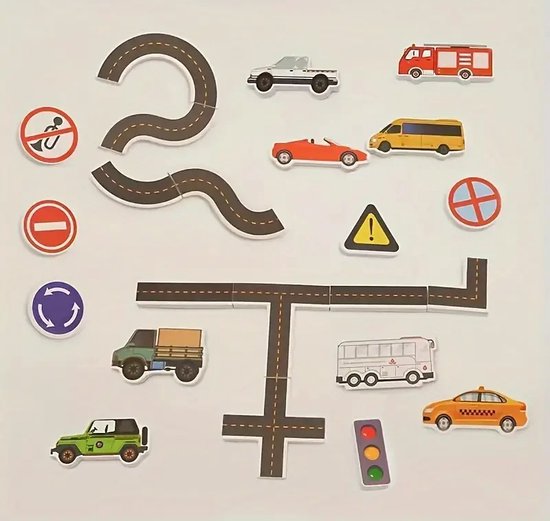 Schuim Voertuig Bad Speelgoed Set - Educatief & Leuk Douche Spel - EVA Puzzelauto's voor Kinderen - Ideaal Kerst-, Sinterklaas-, of Verjaardagscadeau van $
